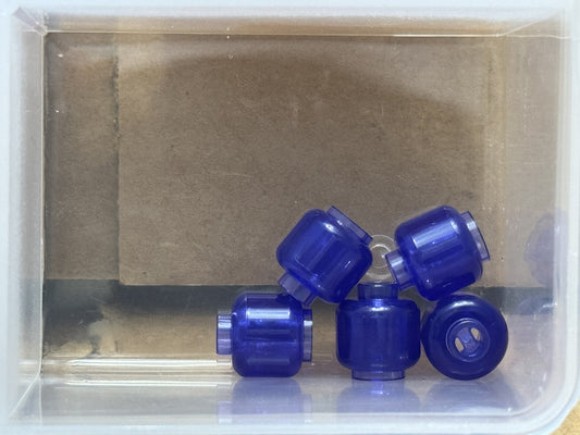 LEGO Parts - Trans-Purple Minifigure, Head (Plain) - No 3626 - QTY 5