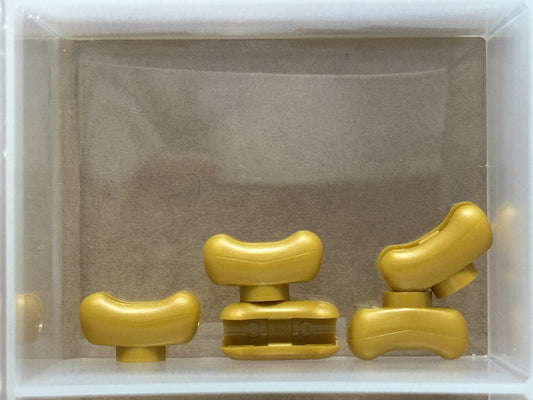 LEGO Parts - Pearl Gold Hot Dog / Sausage Bun - No 25386 - QTY 5