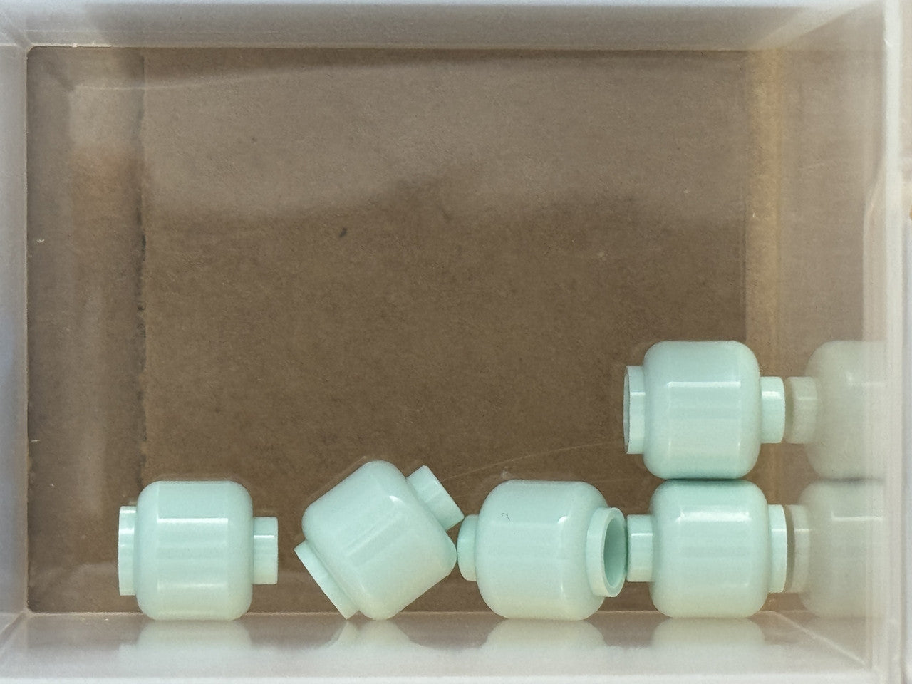 LEGO Parts - Light Aqua Minifigure, Head (Plain) - No 3626 - QTY 5