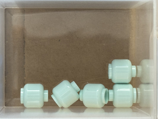 LEGO Parts - Light Aqua Minifigure, Head (Plain) - No 3626 - QTY 5