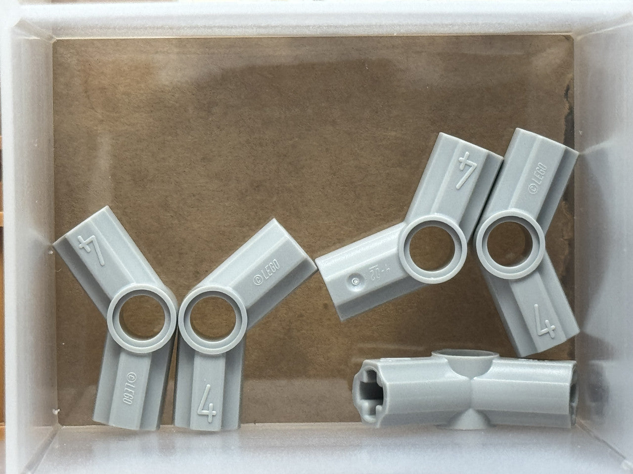 LEGO Parts - Light Bluish Gray Technic, Axle Pin Angled #4 - No 32192 - QTY 5