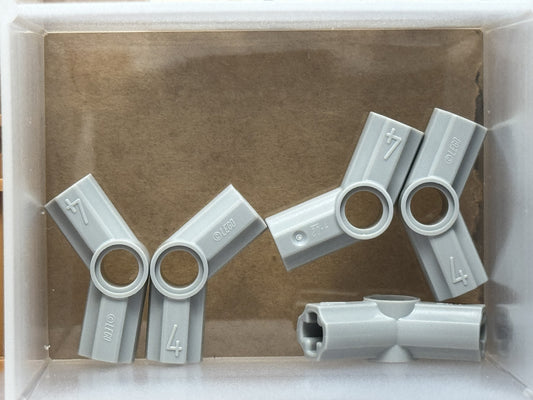 LEGO Parts - Light Bluish Gray Technic, Axle Pin Angled #4 - No 32192 - QTY 5