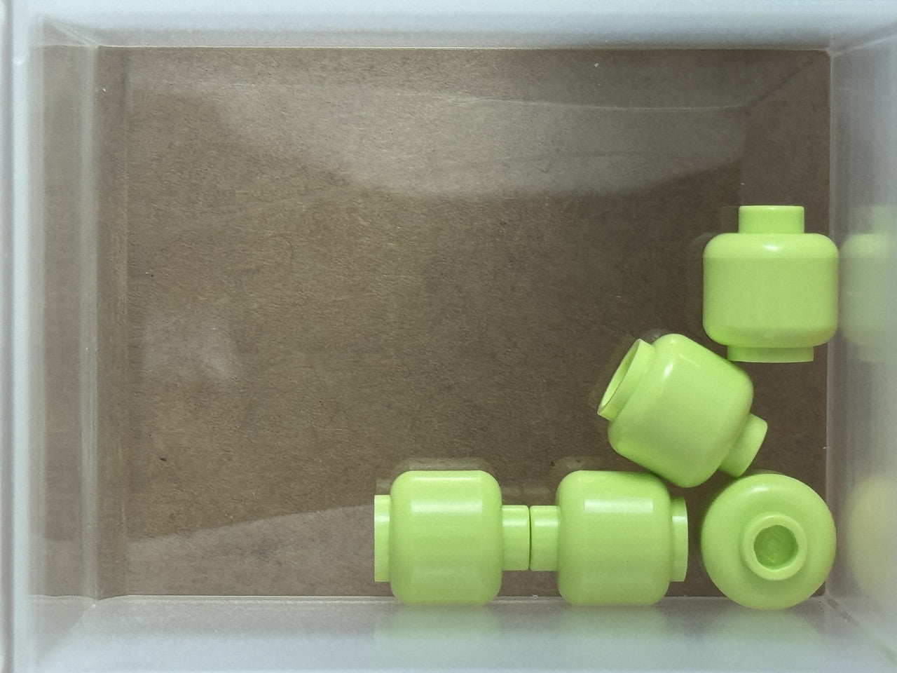 LEGO Parts - Yellowish Green Minifigure, Head (Plain) - No 3626 - QTY 5