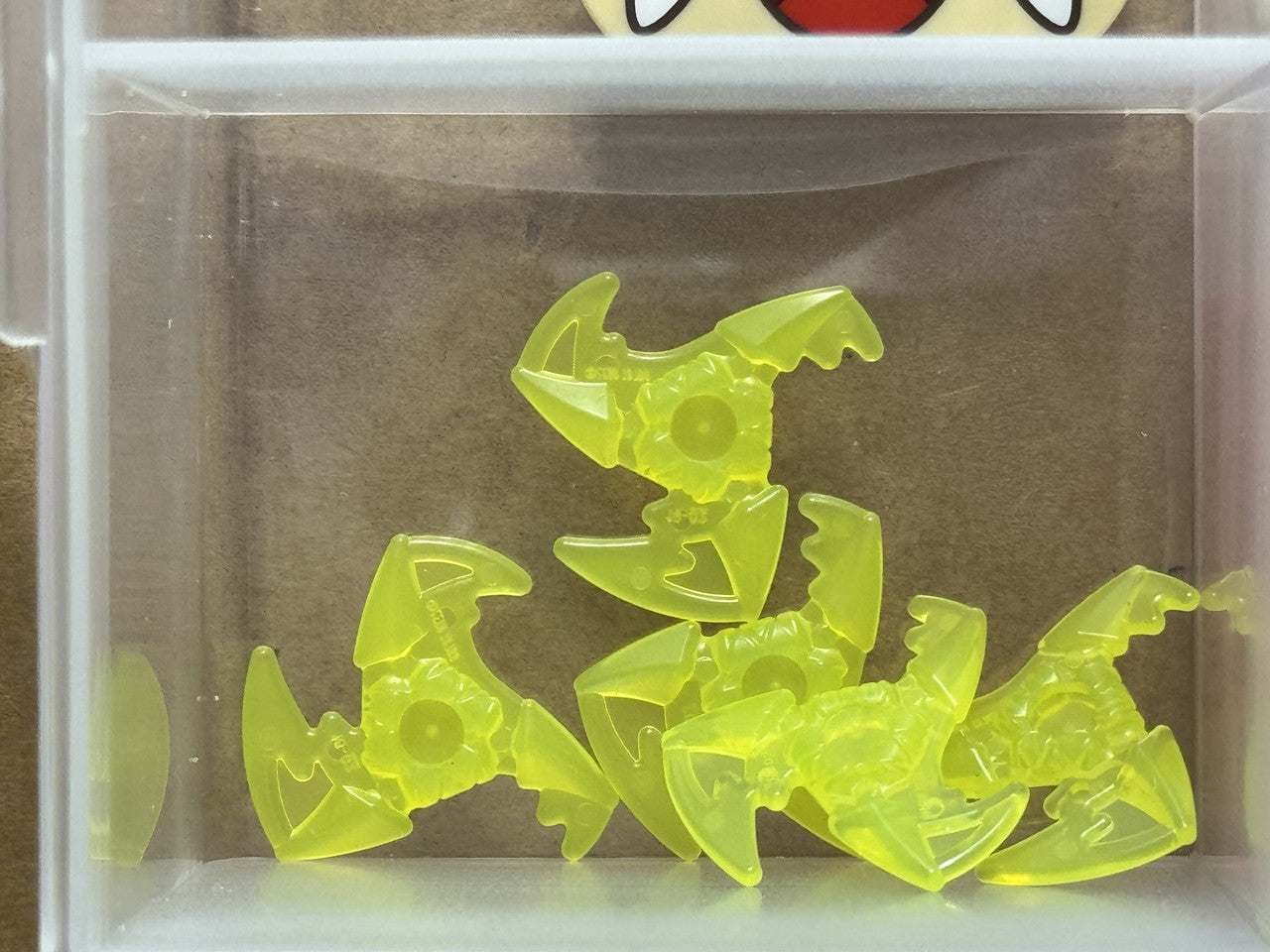 LEGO Parts - Trans-Neon Green Minifigure, Weapon Shuriken - No 73766a - QTY 5