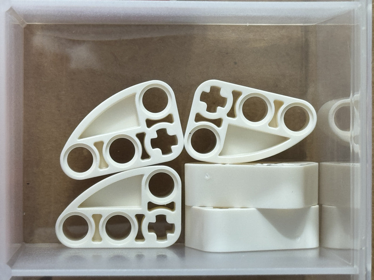 LEGO Parts - White Technic, Liftarm L Ellipse Thick 2 x 3 - No 71708 - QTY 5