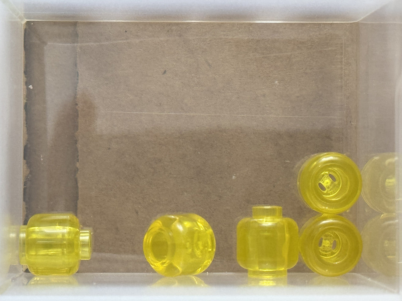 LEGO Parts - Trans-Yellow Minifigure, Head (Plain) - No 3626 - QTY 5