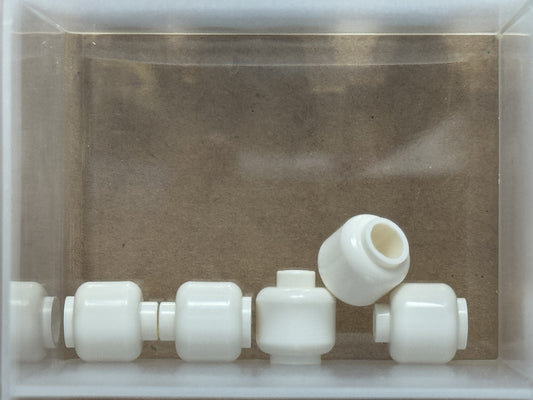 LEGO Parts - White Minifigure, Head (Plain) - No 3626 - QTY 5
