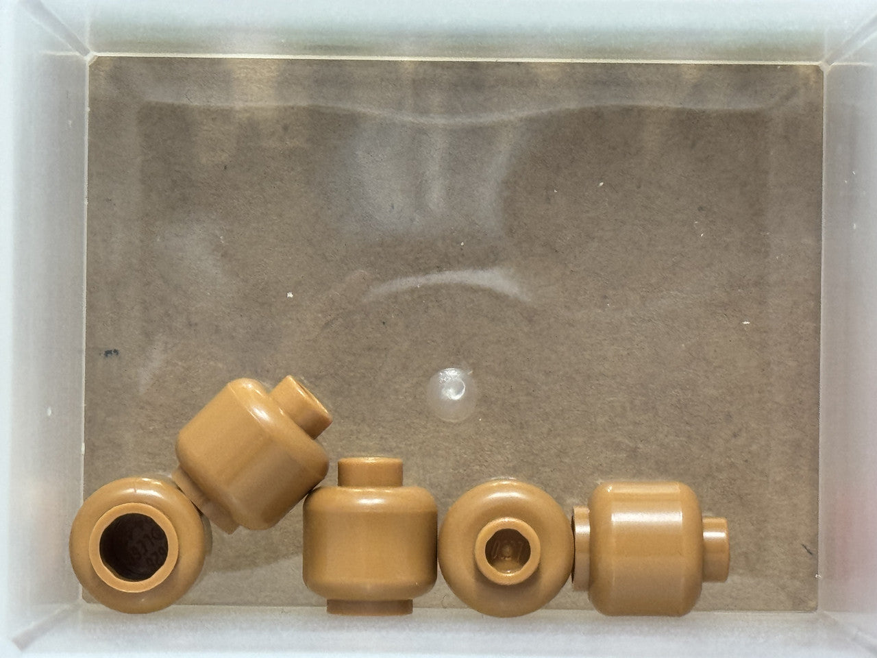 LEGO Parts - Medium Nougat Minifigure, Head (Plain) - No 3626 - QTY 5