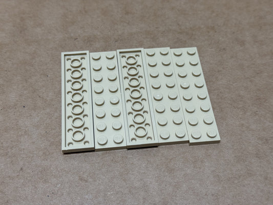 LEGO Parts - Tan Plate 2 x 8 - No 3034 - QTY 5