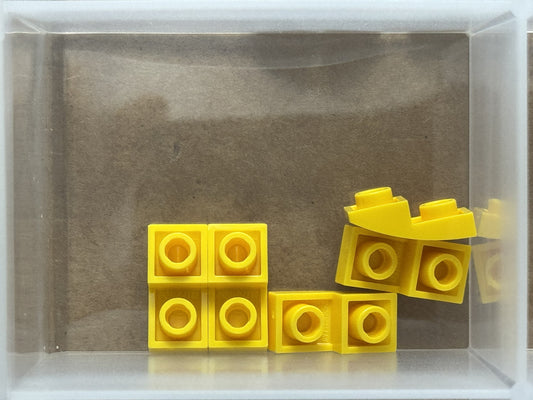 LEGO Parts - Yellow Slope, Curved 2 x 1 x 2/3 Inverted - No 24201 - QTY 5