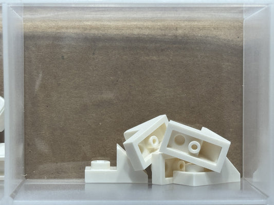 LEGO Parts - White Slope 45 2 x 1 with 2/3 Cutout - No 92946 - QTY 5