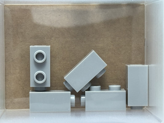 LEGO Parts - Light Bluish Gray Brick 1 x 1 x 1 2/3 Studs Side - No 32952 - QTY 5