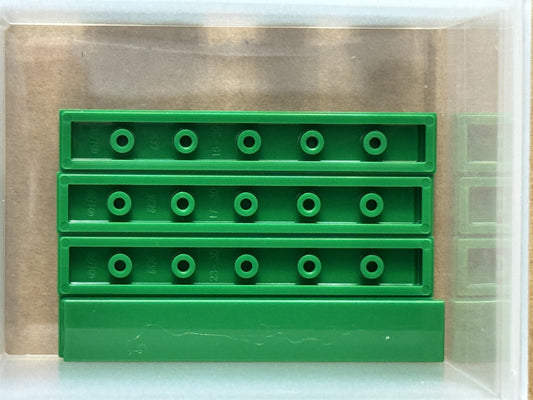 LEGO Parts - Green Tile 1 x 6 - No 6636 - QTY 5
