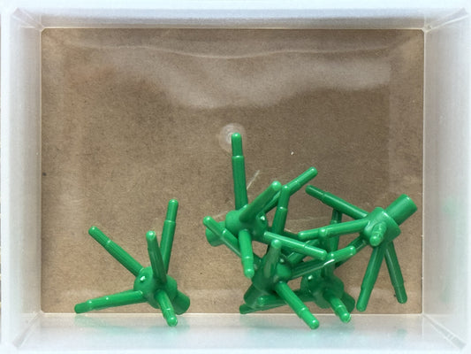 LEGO Parts - Green Plant Flower Stem with Bar and 6 Stems - No 19119 - QTY 5