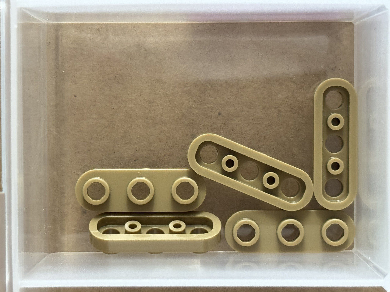 LEGO Parts - Dark Tan Plate, Round 1 x 3 with Open Studs - No 77850 - QTY 5