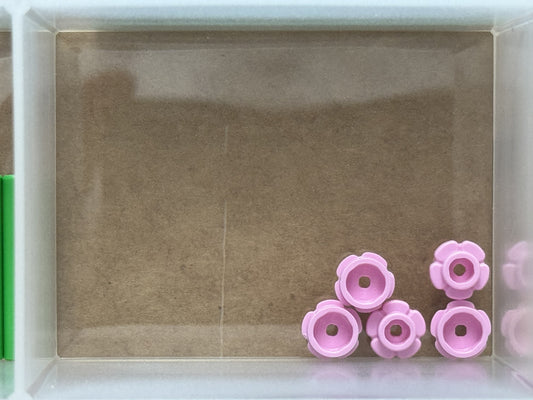 LEGO Parts - Bright Pink Plate, Round 1 x 1 Flower Edge - No 24866 - QTY 5