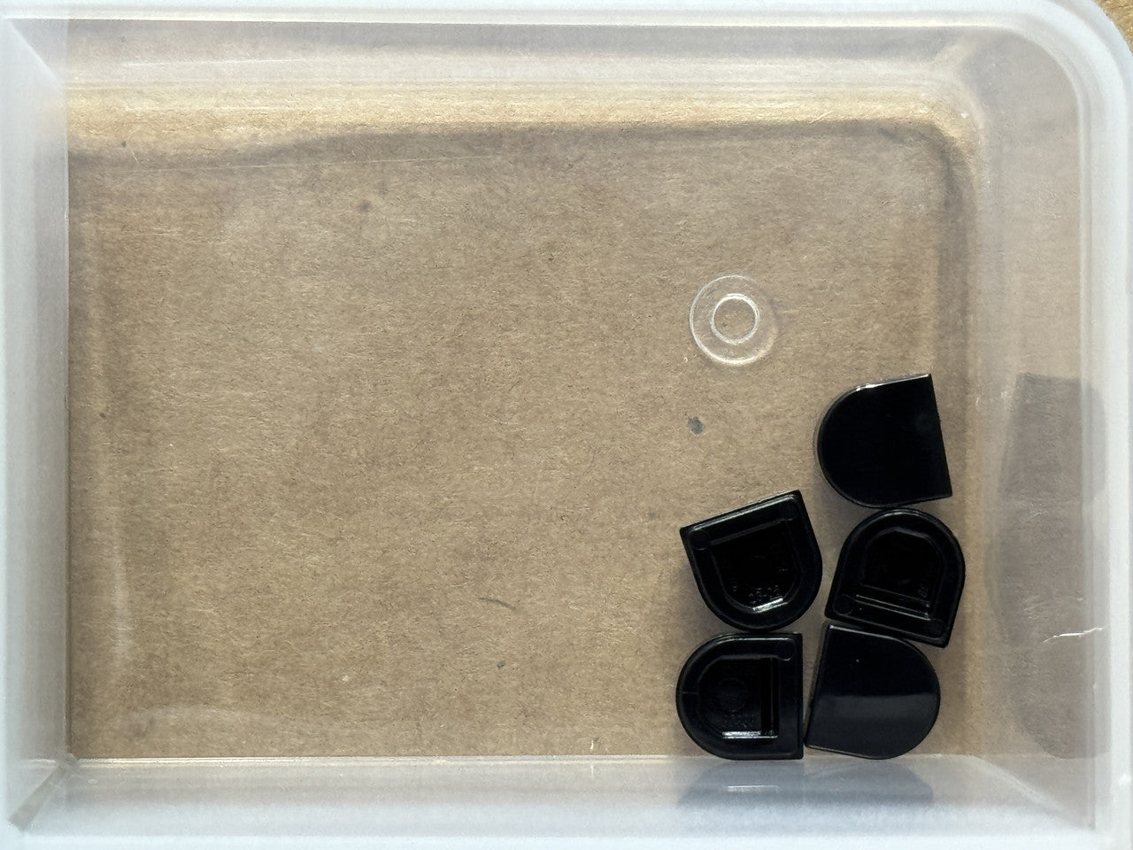 LEGO Parts - Black Tile, Round 1 x 1 Half Circle Extended - No 24246 - QTY 5