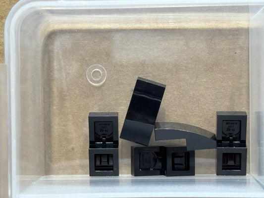 LEGO Parts - Black Slope, Curved 2 x 1 x 2/3 - No 11477 - QTY 5