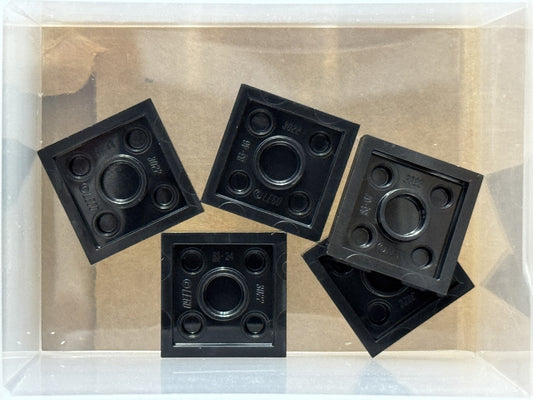LEGO Parts - Black Plate 2 x 2 - No 3022 - QTY 5