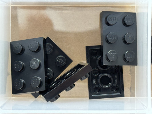LEGO Parts - Black Plate 2 x 3 - No 3021 - QTY 5