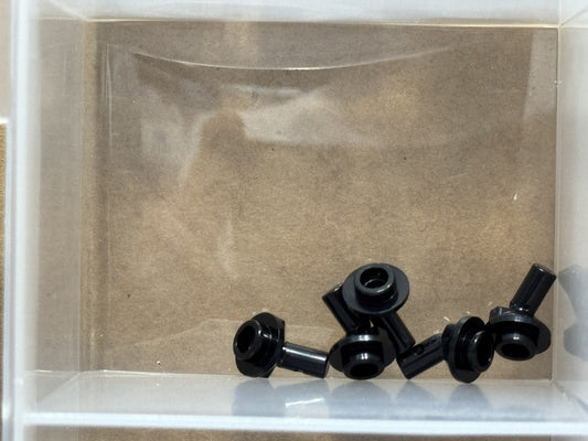 LEGO Parts - Black Bar 1L with Angled Hollow Stud - No 65578 - QTY 5