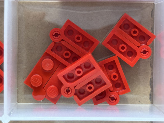 LEGO Parts - Red Hinge Plate 1 x 4 Swivel (2429 / 2430) - No 2429c01 - QTY 5