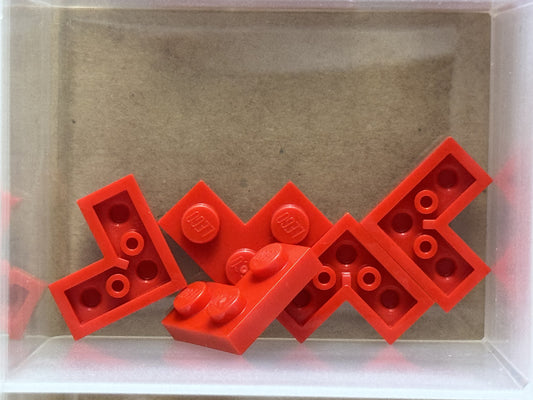 LEGO Parts - Red Plate 2 x 2 Corner - No 2420 - QTY 5
