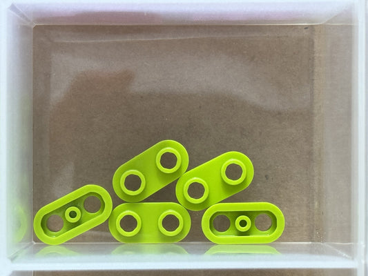 LEGO Parts - Lime Plate, Round 1 x 2 with Open Studs - No 35480 - QTY 5