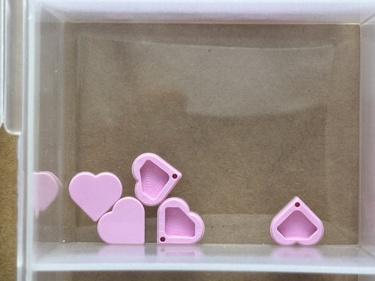 LEGO Parts - Bright Pink Tile, Round 1 x 1 Heart - No 39739 - QTY 5