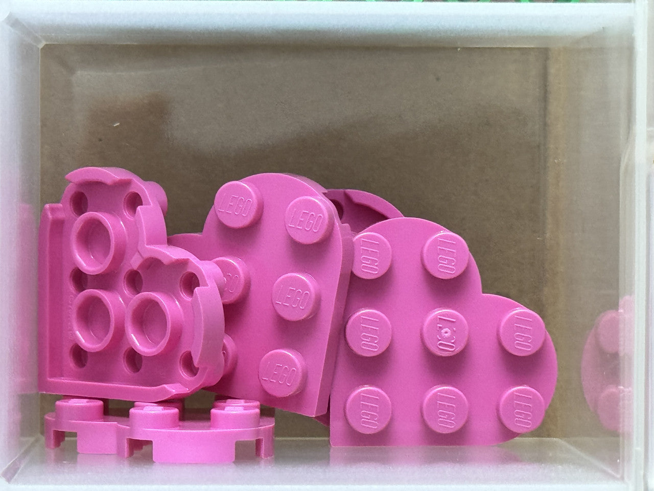 LEGO Parts - Dark Pink Plate, Round 3 x 3 Heart - No 39613 - QTY 5