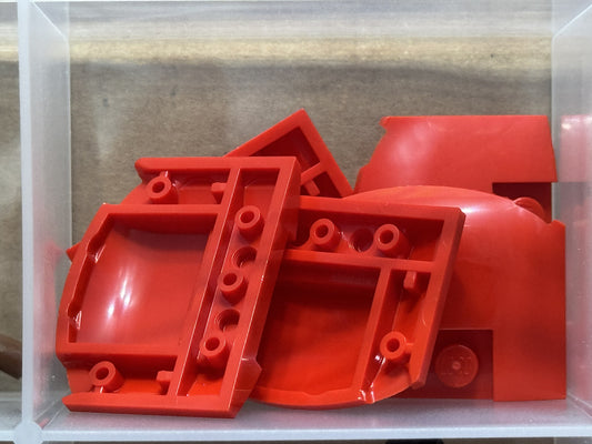 LEGO Parts - Red Wedge 3 x 4 x 2/3 Triple Curved - No 93604 - QTY 5