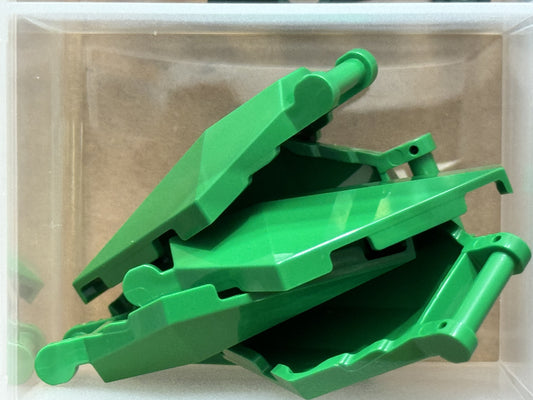 LEGO Parts - Green Windscreen 6 x 4 x 1 Hexagonal Bar Handle - No 27262 - QTY 5