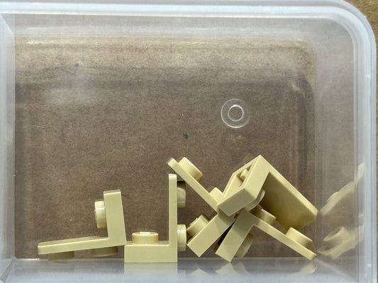 LEGO Parts - Tan Bracket 1 x 1 - 1 x 2 Inverted - No 73825 - QTY 5