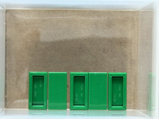 LEGO Parts - Green Tile 1 x 2 - No 3069 - QTY 5