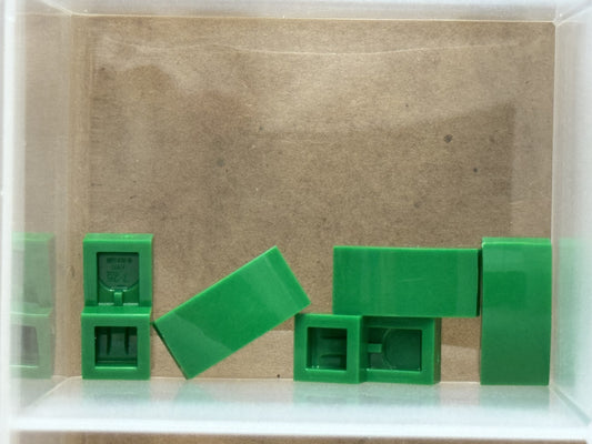 LEGO Parts - Green Slope, Curved 2 x 1 x 2/3 - No 11477 - QTY 5