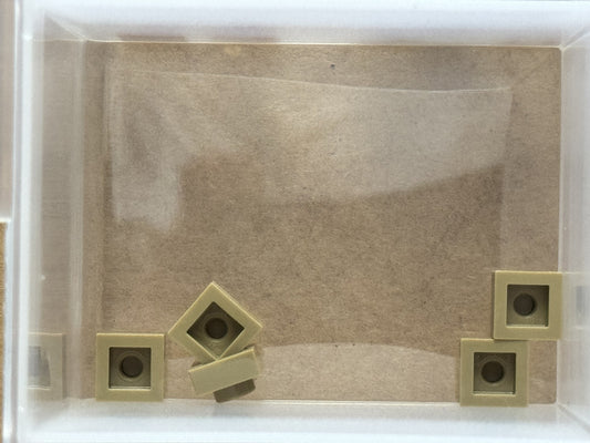 LEGO Parts - Dark Tan Plate 1 x 1 - No 3024 - QTY 5