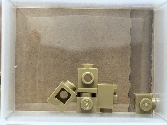 LEGO Parts - Dark Tan Brick, Modified 1 x 1 with Headlight - No 4070 - QTY 5