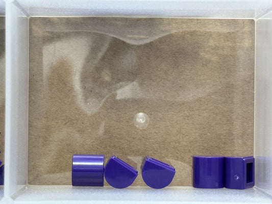 LEGO Parts - Dark Purple Slope, Curved 1 x 1 x 2/3 Double - No 49307 - QTY 5