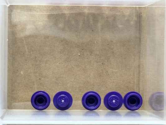 LEGO Parts - Dark Purple Plate, Round 1 x 1 - No 4073 - QTY 5