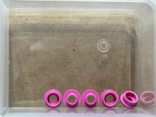 LEGO Parts - Dark Pink Plate, Round 1 x 1 with Open Stud - No 85861 - QTY 5