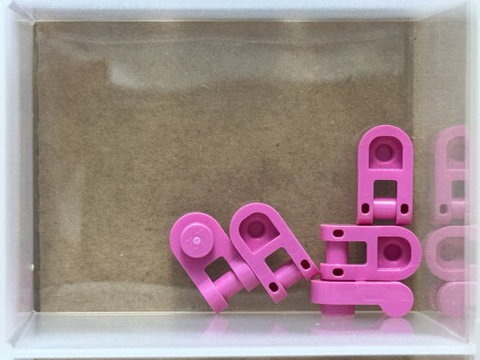 LEGO Parts - Dark Pink Plate, Round 1 x 1 with Bar Handle - No 26047 - QTY 5