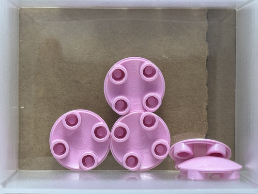 LEGO Parts - Bright Pink Plate, Round 2 x 2 (Boat Stud) - No 2654 - QTY 5