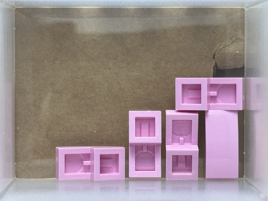 LEGO Parts - Bright Pink Slope, Curved 2 x 1 x 2/3 - No 11477 - QTY 5