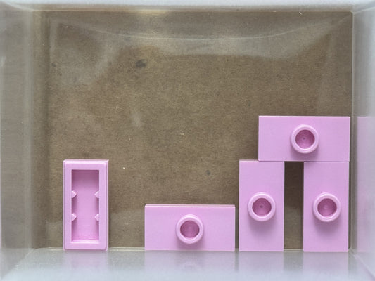 LEGO Parts - Bright Pink Plate 1 x 2 with 1 Stud (Jumper) - No 15573 - QTY 5