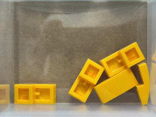 LEGO Parts - Bright Light Orange Slope, Curved 2 x 1 x 2/3 - No 11477 - QTY 5