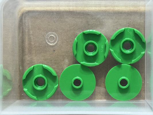LEGO Parts - Bright Green Tile, Round 2 x 2 with Open Stud - No 18674 - QTY 5