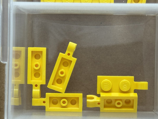 LEGO Parts - Yellow Plate 1 x 2 with Clip on End - No 63868 - QTY 5