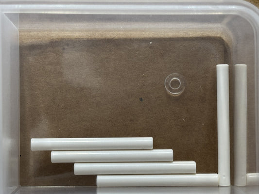 LEGO Parts - White Bar 4L (Lightsaber Blade / Wand) - No 30374 - QTY 5
