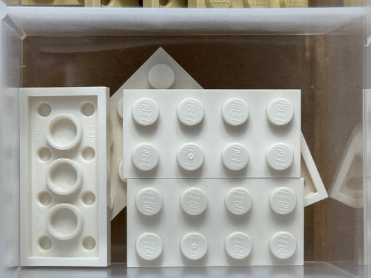 LEGO Parts - White Plate 2 x 4 - No 3020 - QTY 5