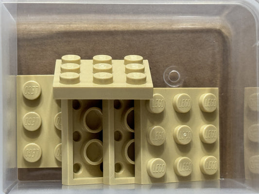 LEGO Parts - Tan Plate 3 x 3 - No 11212 - QTY 5